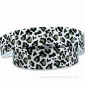 Leopard Printed Ribbon, Made of 100% Polyester Yard Material with Soft Touching and Fresh Color